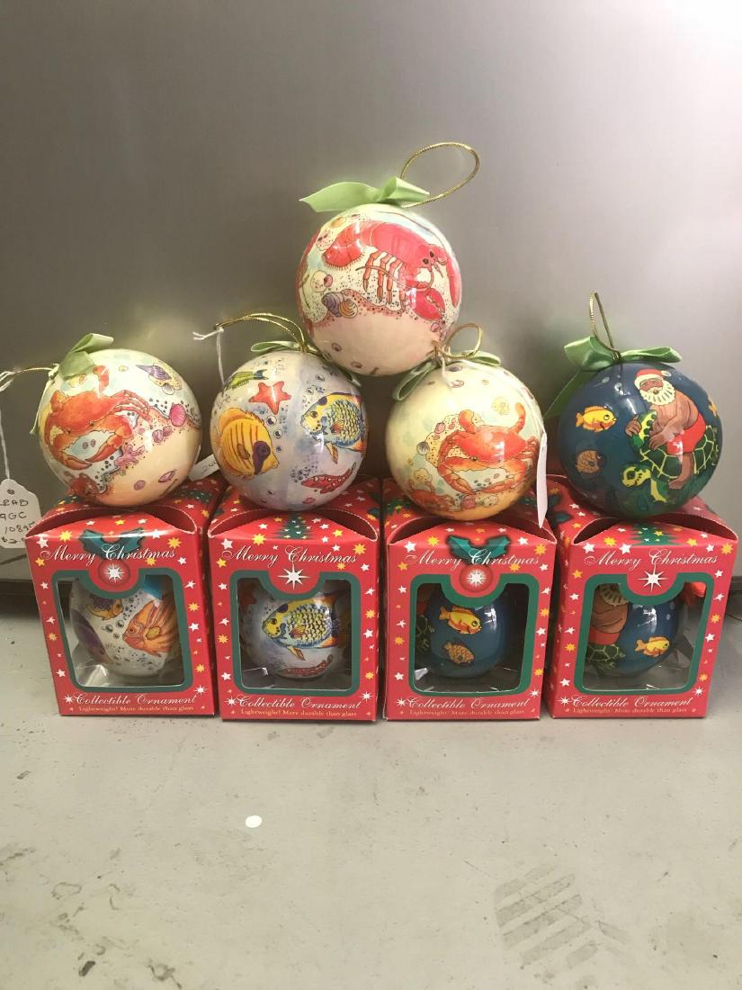9 Ocean Beach Theme Christmas Ball Ornaments (1 of 4)