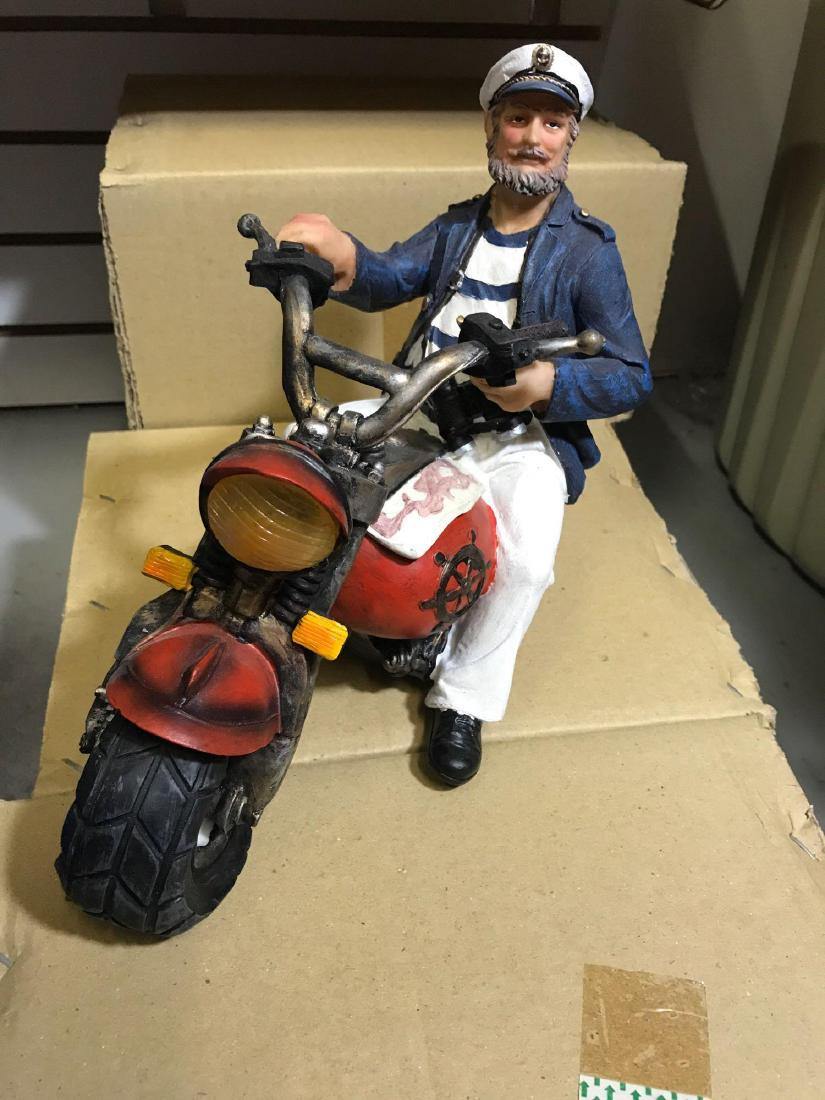 4 Ships Captain on a Motorcycle Light Up Figurine (1 of 7)