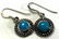 Sterling Silver and Turquoise Button Earrings