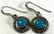 Sterling Silver and Turquoise Button Earrings - 2