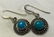 Sterling Silver and Turquoise Button Earrings - 4