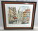 SIgned Pencil and Watercolor Paris Scene