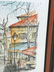 SIgned Pencil and Watercolor Paris Scene - 6
