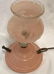 Antique Pink Glass Oil Style Lamp - 4