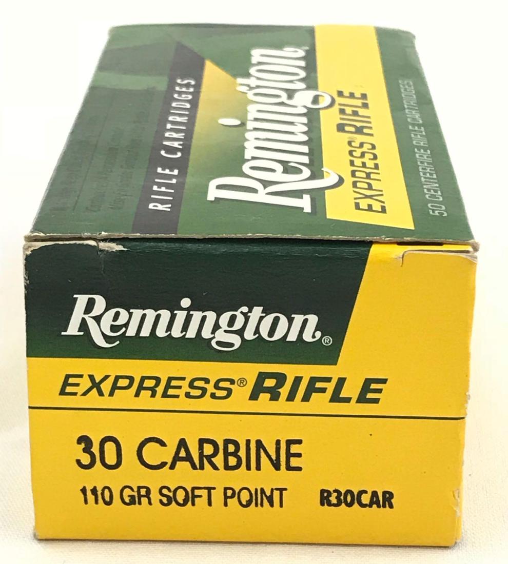 .30 Caliber M1 Carbine Ammunition: One Box of Remington Express Rifle, .30 Carbine, 110 Grain Soft Point Bullets.Â 50 Rounds new in the box.Â -TPJ