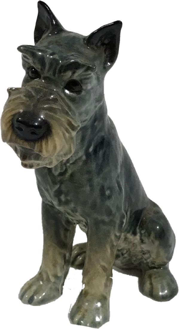 Vintage Goebel Germany Ceramic Schnauzer Dog Figurine: This attractive Schnauzer sitting dog is in shades of gray and brown; and is in excellent condition; there are no chips, cracks, crazing or repairs.Â It Is signed Gobel W. Germany 3110. Brand: Goeb