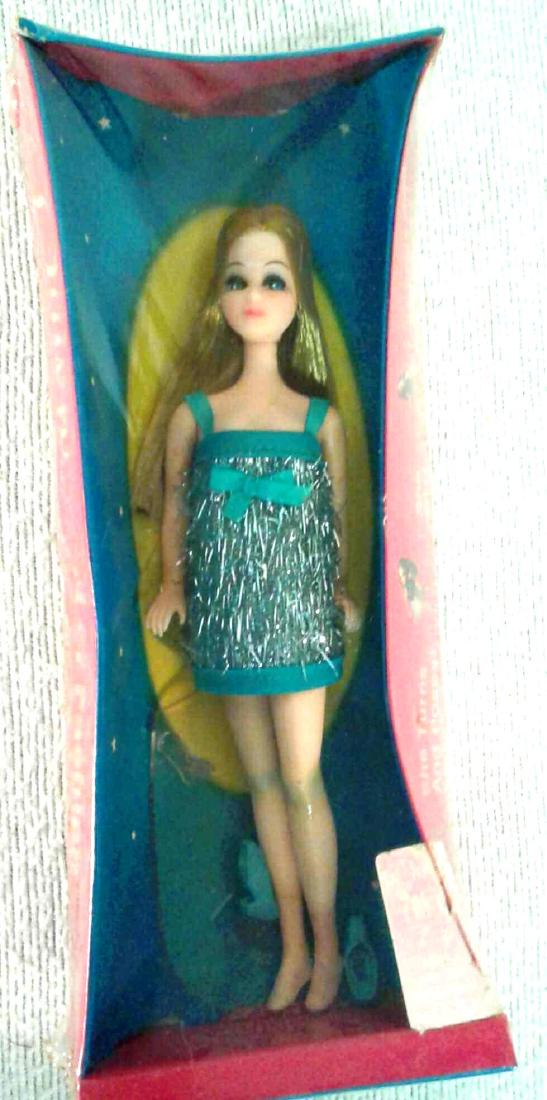 1969 "Topper Toys" Dawn, A World Of Fashion doll: From the line of 1969 Topper Toys doll collection is Dawn, A World of Fashion doll. She isÂ still new, in the unopened package with original prices tags still attached. Dawn and the package are in v