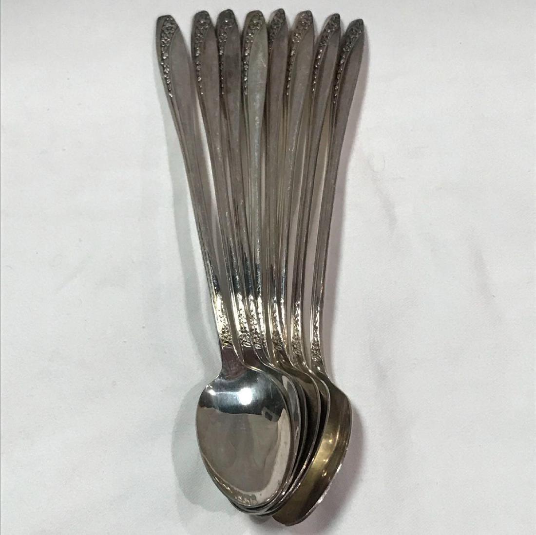 8 Wm Rogers International Silver Iced Tea Spoons: 8 Vintage Rogers, IS, AA silverplate spoons.