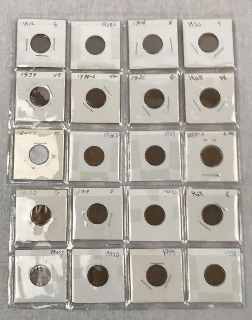 20 Wheat Penny coins: This Lot of wheat penny Coins includes 1914, 1916, 1917D, 1919, 1920, 1921, 1925, 1927-D, 1928-S, 1929, 1930-S, 1934, 1939-S, 1944-D, 1945-S, 1948, 1949, 1955-S, 1956-D, 1958.Â