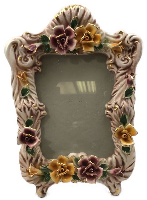 Vintage Capodimonte Porcelain Picture Frame Marked Jul 05 2018