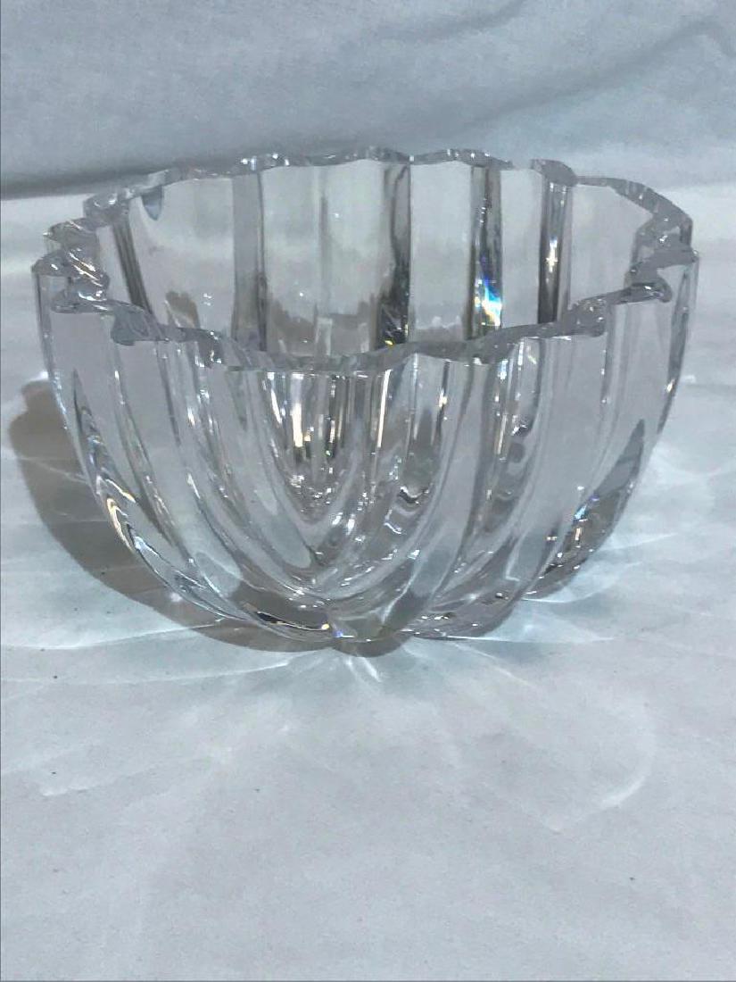 Orrefors Sweden Crystal Cut Glass Bowl: This Crystal glass bowl from Orrefors in Sweden measures approximately 8.25" across by 5" tall. Â