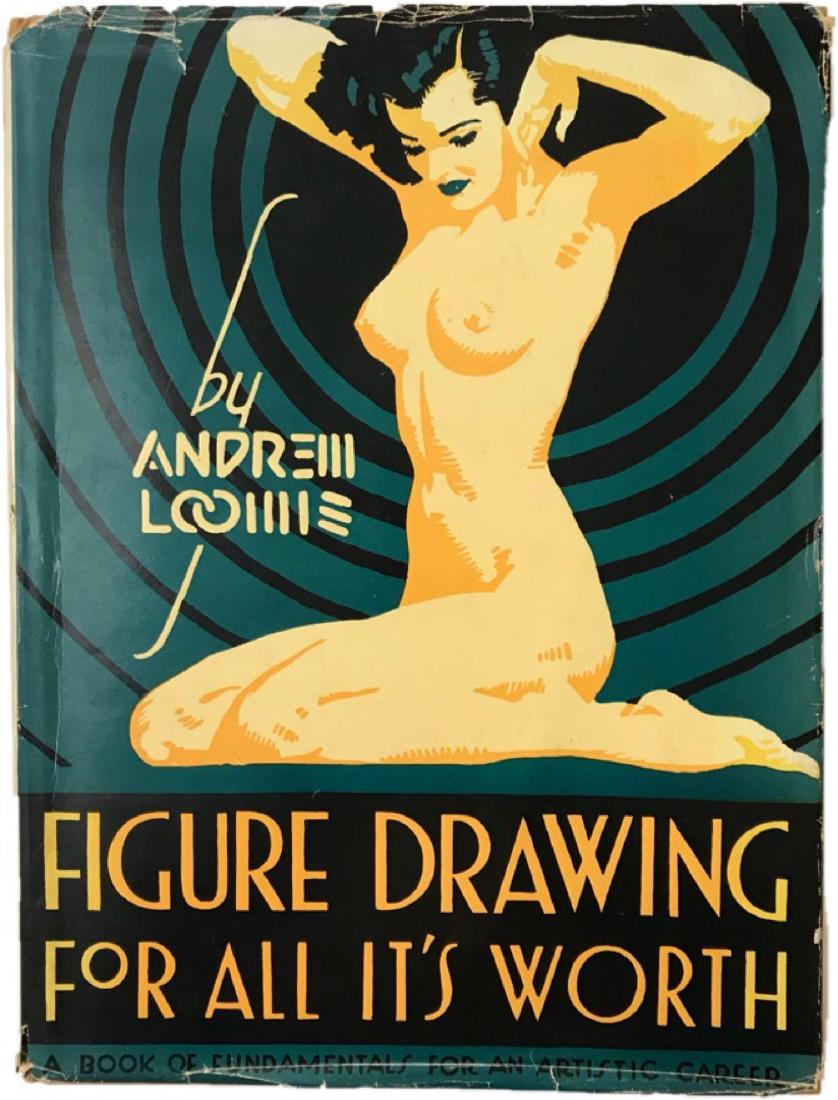 Figure Drawing For All It's Worth By Andrew Loomis 1962: Figure Drawing For All It's Worth By Andrew Loomis 1962 Edition; Vintage 1962 copy of drawing fundamentals for an artistic career by Andrew Loomis. It measures at approximately 12" L x 9 1/4" W x 1"