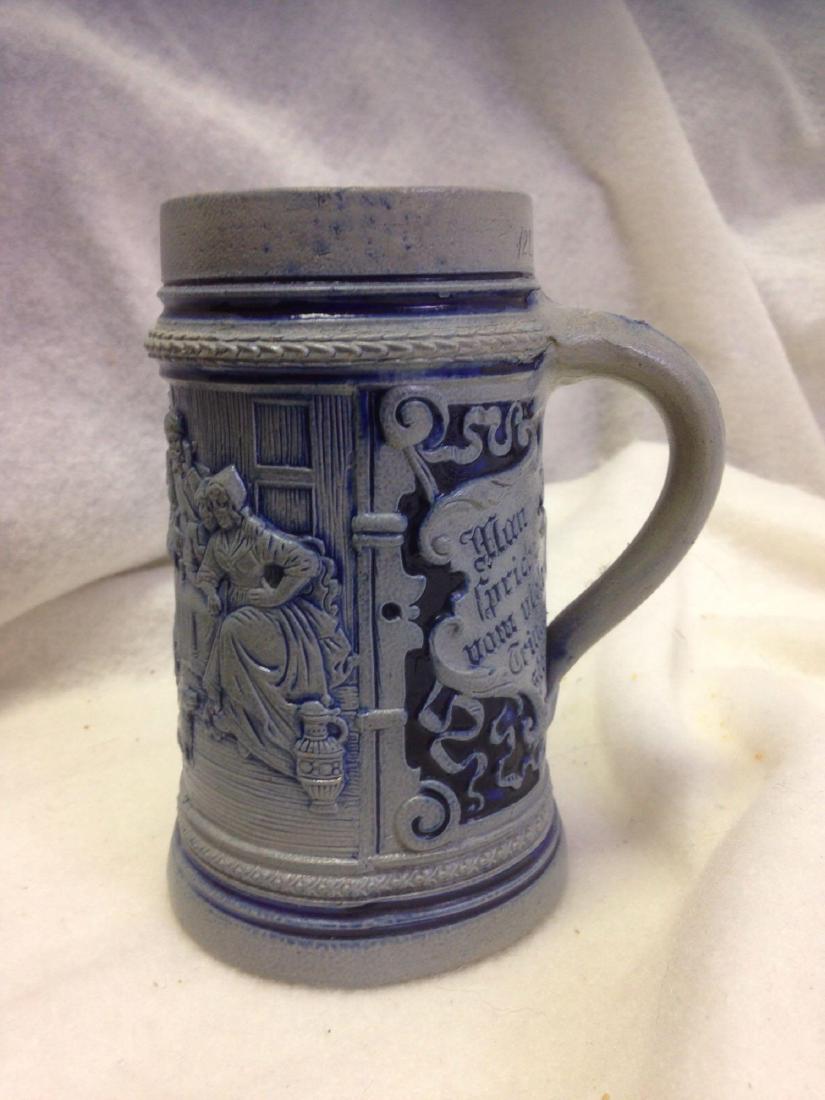 Vintage German Salt Glazed Stoneware Beer Stein blue