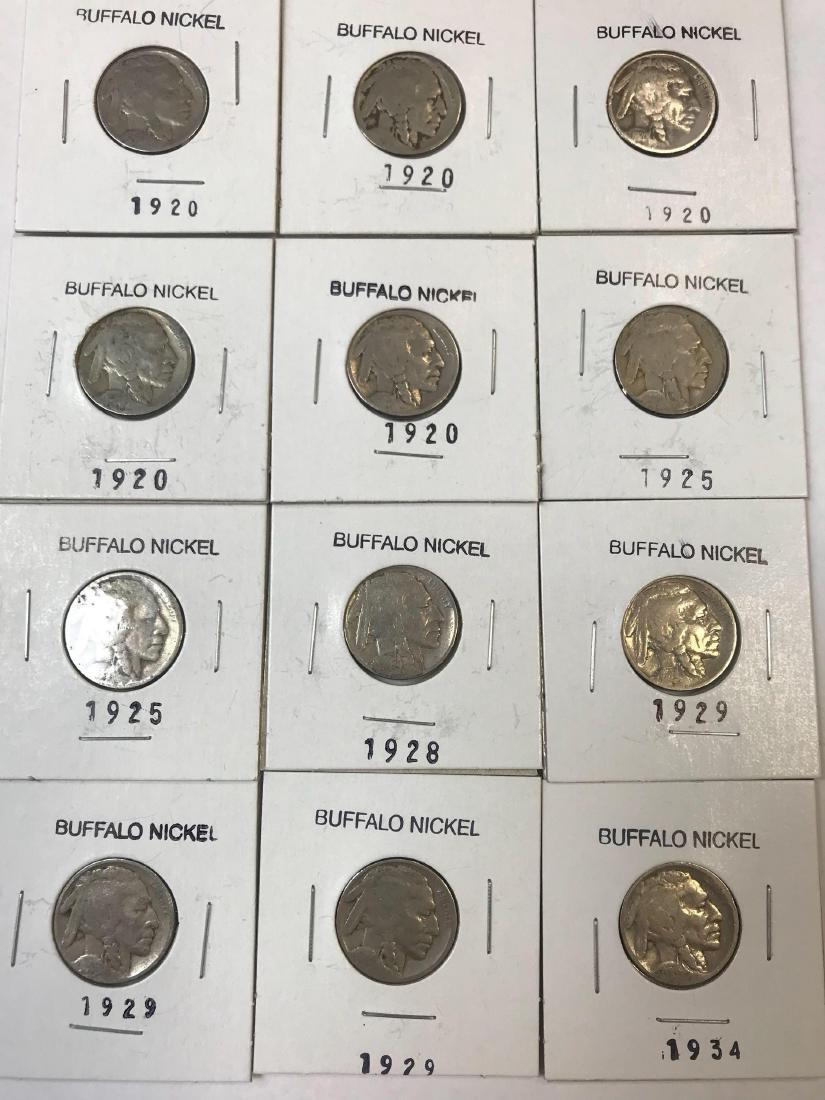 12 Indian Head Buffalo Nickels: The Buffalo Nickel was finally introduced into circulation on March 4th, 1913. Quickly, these coins became the talk of the United States as the design of the Nickel was held in high regard by most eve