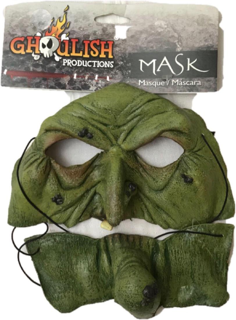 NOS - Latex Halloween Mask - Green Witch - Moving Jaw -: This is an unopened New Old Stock item of Halloween Accessory. For the most part the packaging is in good shape. However, some packages may show signs of damage.