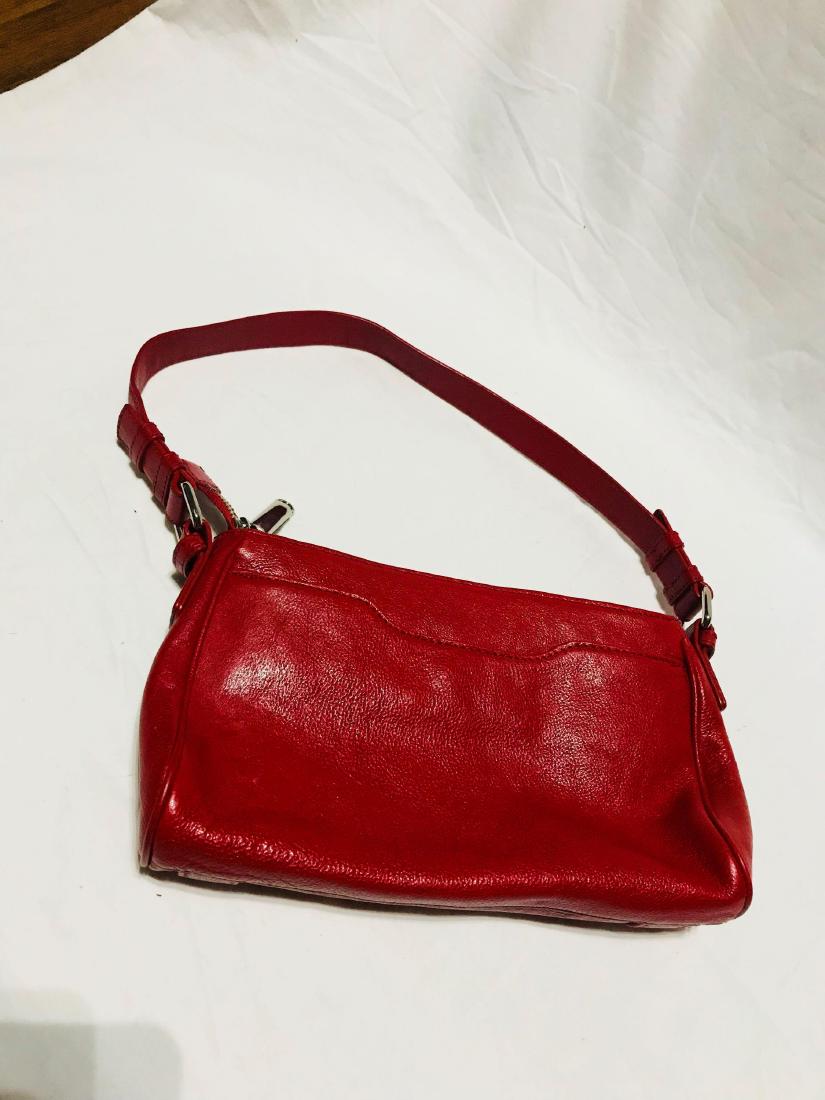 Red Mark Cross Leather Barrell Bag Purse: Soft genuine leather makes the popular barrel bag better than ever. This classic design features a logo plate and status signature lining. From Mark Cross. Features: Single shoulder strap; top zip e