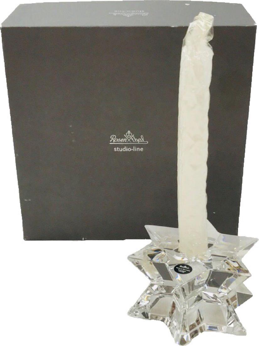 Rosenthal Studio Line Candle Votive - star shaped: Rosenthal Studio Line Candle Votive- Stamped Rosenthal that is comprised of 24% and is shaped like a star. It's new in box and comes with a white candle. The candleholder stands 2 1/4" high and measur