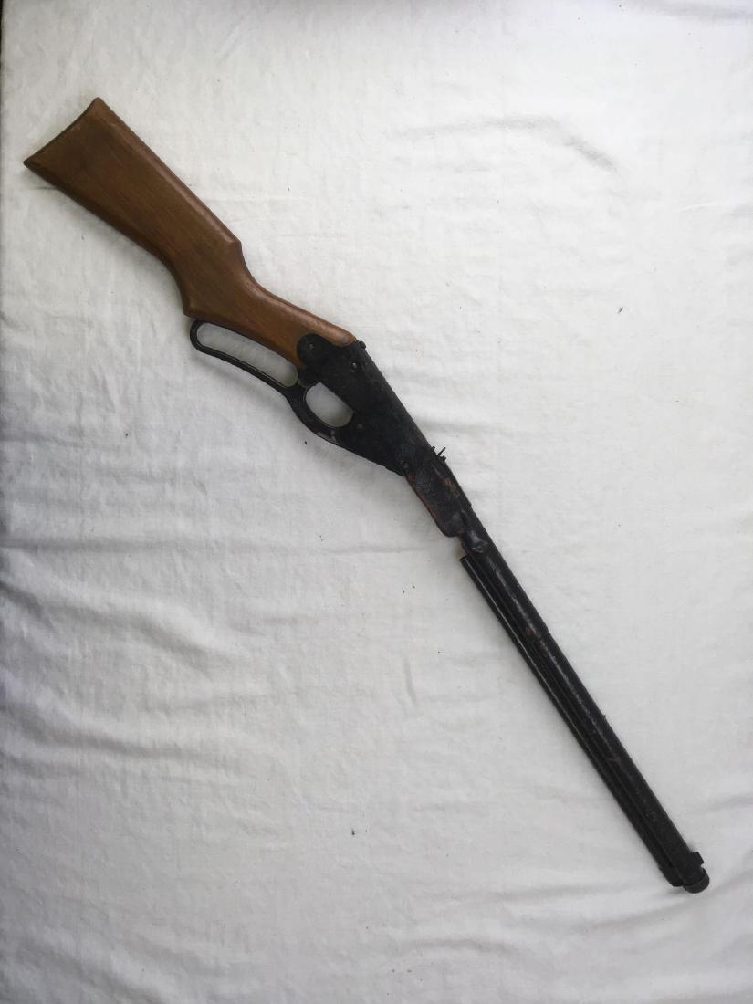 Vintage Red Ryder Daisy BB Gun, Circa 1950's: Vintage Red Ryder Daisy BB Gun, Circa 1950's; we believe this gun pre-dates RalphieÂ but is the same weapon used to fight the dreaded Black Bart. It is marked on the stock and receiver and s