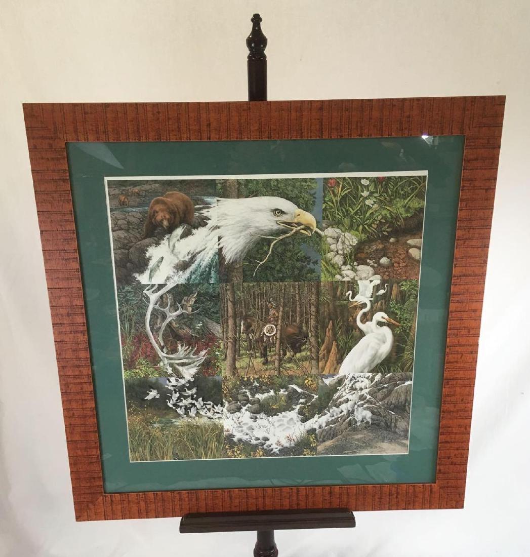Sacred Circle litho, Bev Doolittle Limited Edition: Sacred Circle limited edition lithograph by Bev Doolittle, signed and numbered at a low 3325 out of 40192. Frame is of a very high quality. Overall, the frame measures 33" X 33"