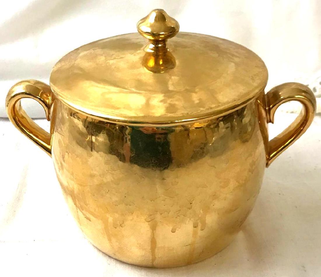 Vintage Royal Worcester Gold Luster Serving Dish: Vintage Royal Worcester Gold Luster Serving Dish; Measures at approximately 9" W x 7" H.