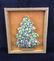 Vintage Framed Christmas Tree Sculptural Art