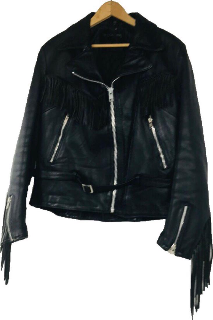 Women's Harley Davidson Fringe Jacket: Women's Harley Davidson Fringe Jacket; This vintage genuine American Cowhide Harley Davidson Jacket is absolutely one of a kind. It features an edgy leather fringe front and back and on theÂ sleeves