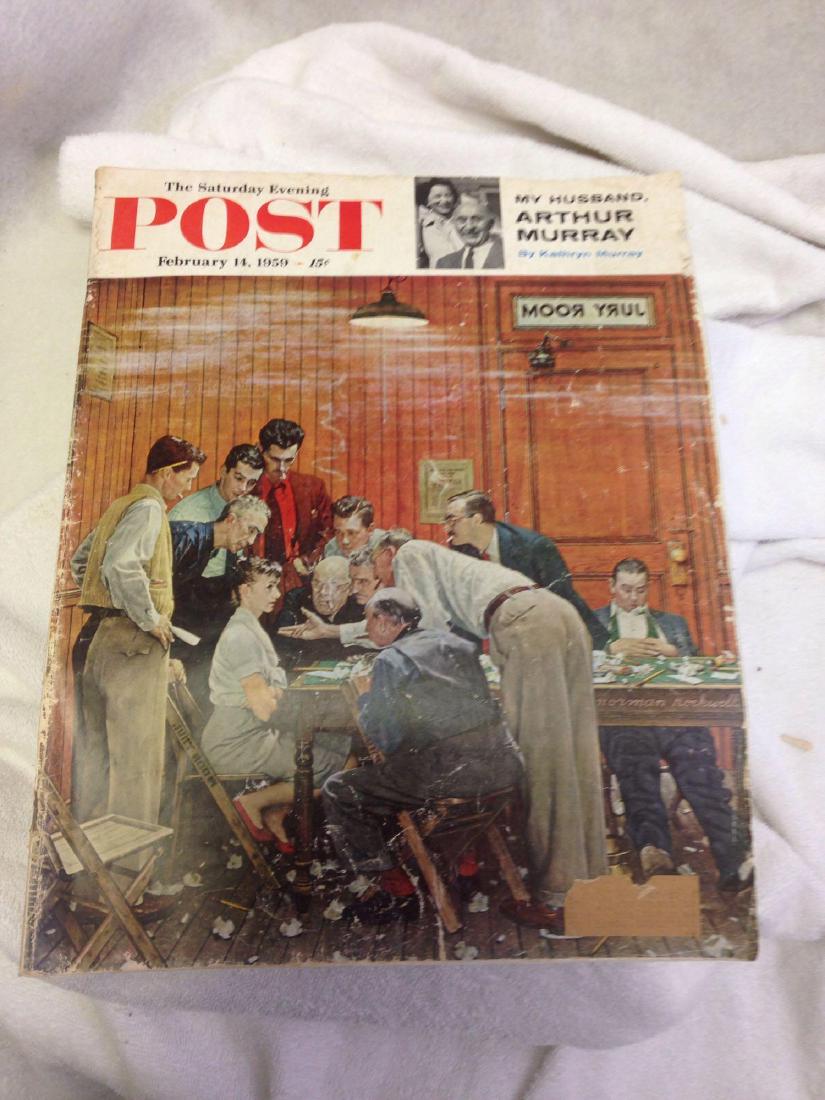 Vintage THE SATURDAY EVENING POST issue 4-14-59 NORMAN: Vintage THE SATURDAY EVENING POST issue 4-14-59 NORMAN ROCKWELL COVER Valentine's Day Here is a vintage issue of The Saturday Evening Post from 1959. This issue includes a wonderful Norman Rockwell co