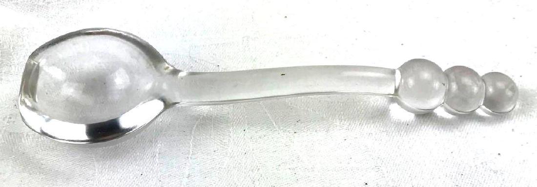 Glass Candlewick Condiment Spoon Imperial Glass Candlewick condiment jar