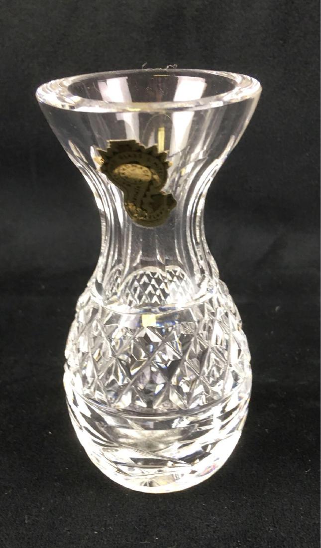 Waterford Crystal Hand Cut Crystal Bud Vase: Waterford Crystal Hand Cut Bud Vase; This is a small Waterford bud vase that includes the Waterford sticker is in excellent condition with no chipping or scratching and measures at approximately 4" H