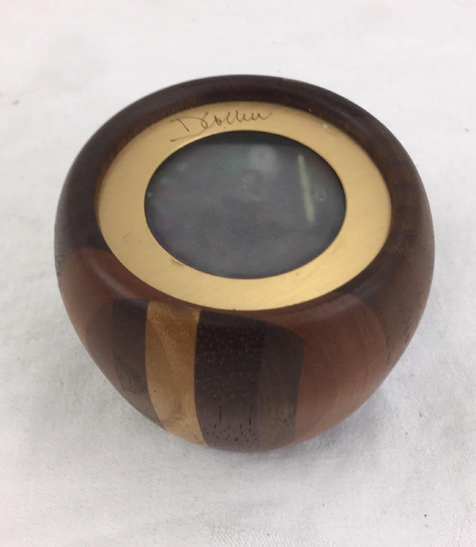 Vintage David Collier Kaleidoscope: Vintage David Collier Kaleidoscope; This is an original handmade kaleidoscope by artist David Collier. It is believed to be made circa 1990's but it has a very Danish modern design. The lens is a litt