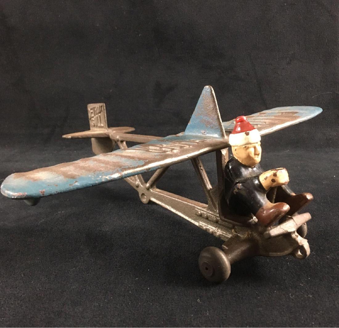 Rare HubleyÂ Lindy Glider Cast Iron Toy Airplane Circa