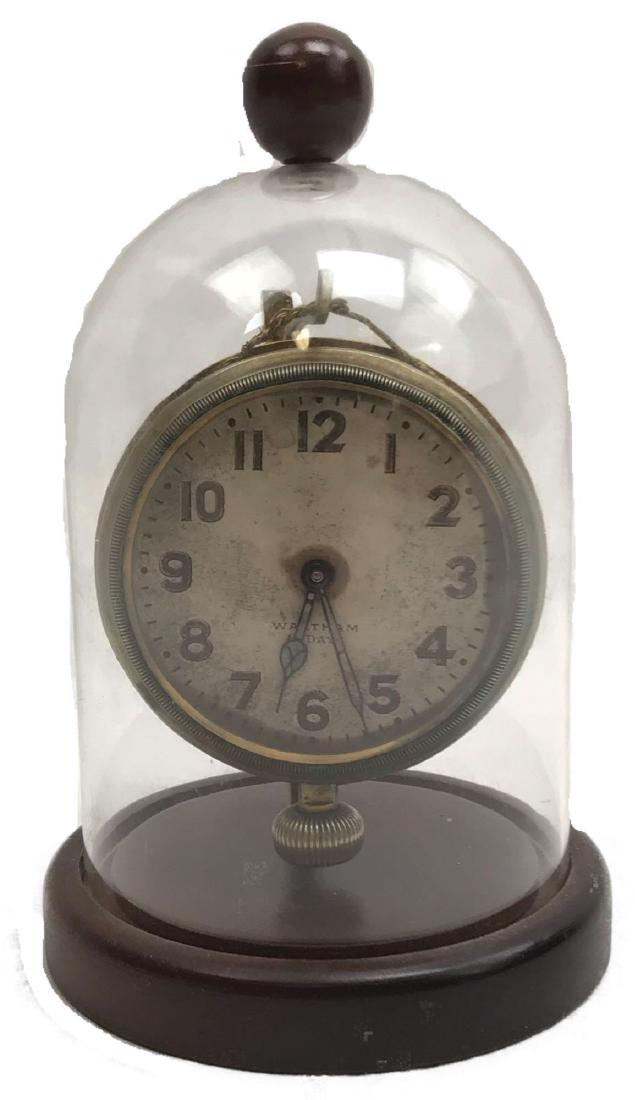 Antique Waltham 8 Day Car Clock: Antique Waltham 8 Day Car Clock; this is a rare and unique piece from the early days of the automobile. Due to theft, car clocks were made in a size that could not be carried in one's pocket. This is