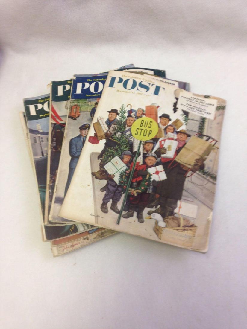 Lot of 11 Vintage The Saturday Evening Post Magazines: Here is a lot of 11 vintage issues of the Saturday Evening Post Magazine from 1952. They are as follows: #1Date of issue: December 13, 1952Cover Art: Stevan DohanosArticles/Stories: Queen Of The Mount