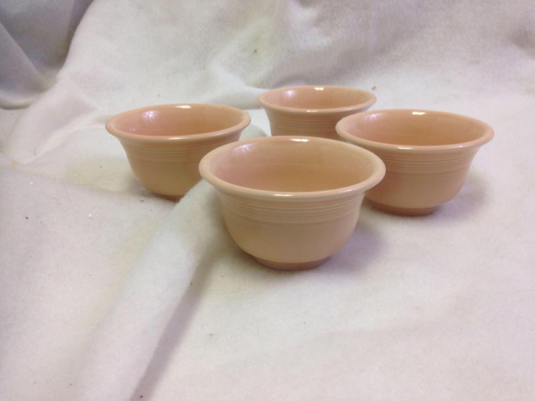 4 post 86 Fiestaware Bouillon Bowls in Apricot: Here is a set of four post-1986 Fiesta Bouillon Bowls in discontinued Apricot ('86-'98). Â They are in excellent condition. Â