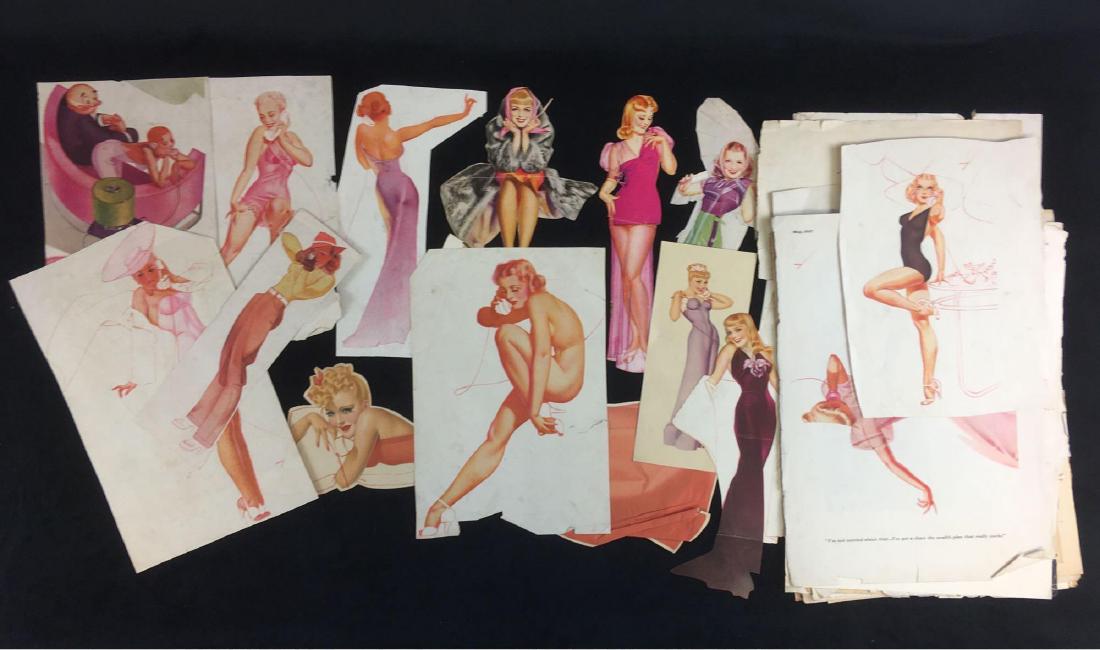 Collection of 22 Vintage Esquire Magazine Pages: Collection of 22 Vintage Esquire Magazine Pages IncludingÂ Pin-up Girls by George Petty and Varga, Circa 1940's; these are not bound but offered as an as hoc collection. 18 pages are of models, most