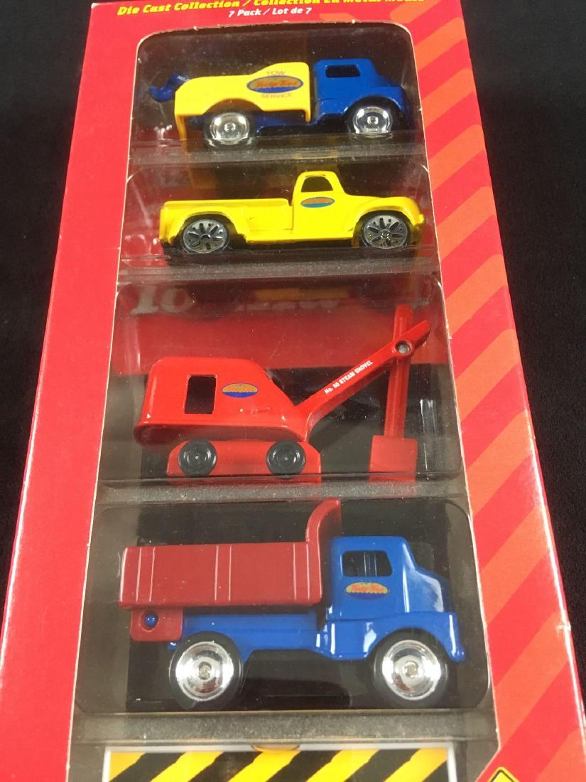 Vintage Tonka Die Cast Collection Construction 7 Pack: Vintage Tonka Die Cast Collection, Construction 7 Pack, New in the Box; a nice set, all in like new condition. The original box still shows the peg hook display tab attached but in the shipping config
