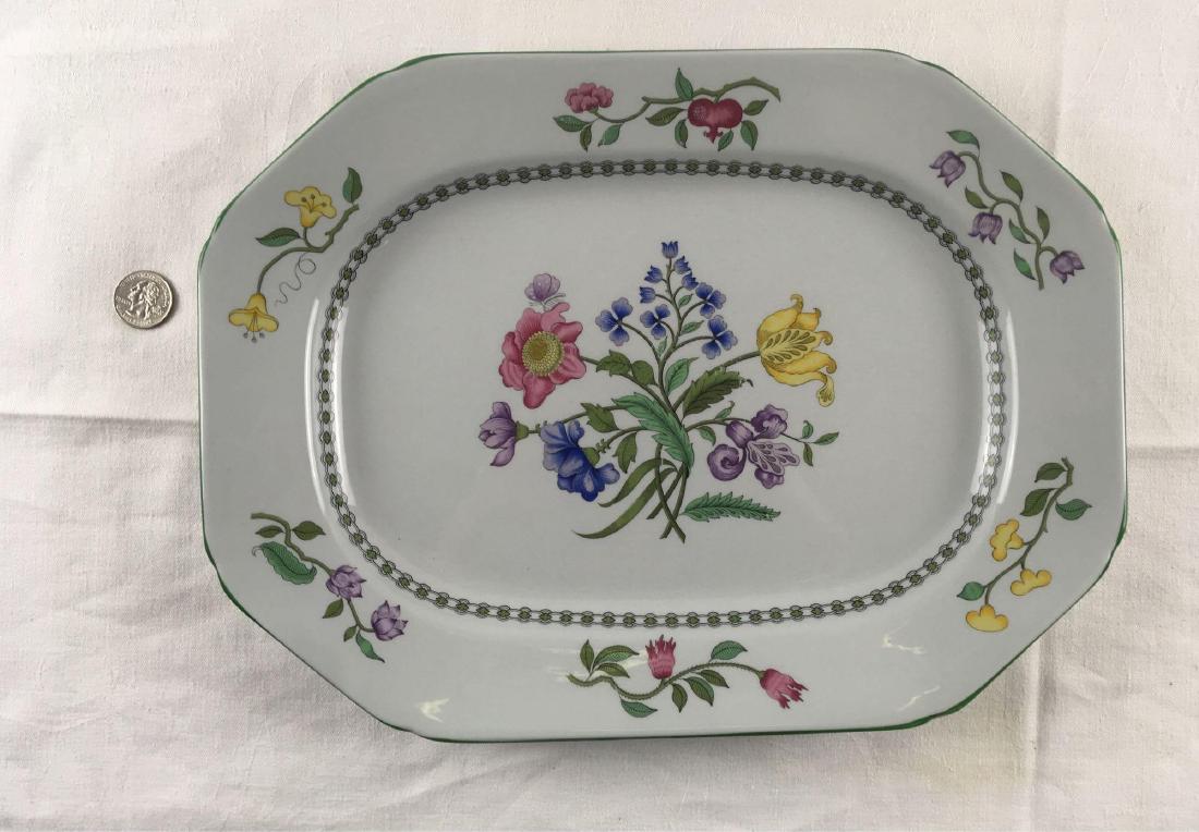 Spode Fine China Summer Place Pattern Platter: Spode Fine China Summer Place Pattern Platter; large platter with the floral motif, marked on the bottom. It is in very good condition showing s a few scratches from use. It measures 10 1/2" W x 14 1/