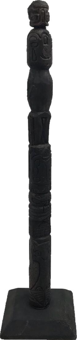 1939 Polynesian Totem Pole Artifact: Wooden Polynesian Style Totem Dated 1939, this light-weight Totem features a variety of animals that can either have symbolic significance believed to represent a House TotemÂ or alternativelyÂ 