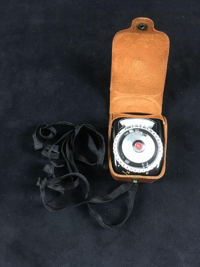 Vintage General Electric Exposure Meter in Leather Case: Vintage General ElectricÂ Exposure Meter in Leather Case; a GE Type PR-2 exposure meter. All is in very good condition, the meter appears to function. The leatherÂ case shows the GE logo, it also