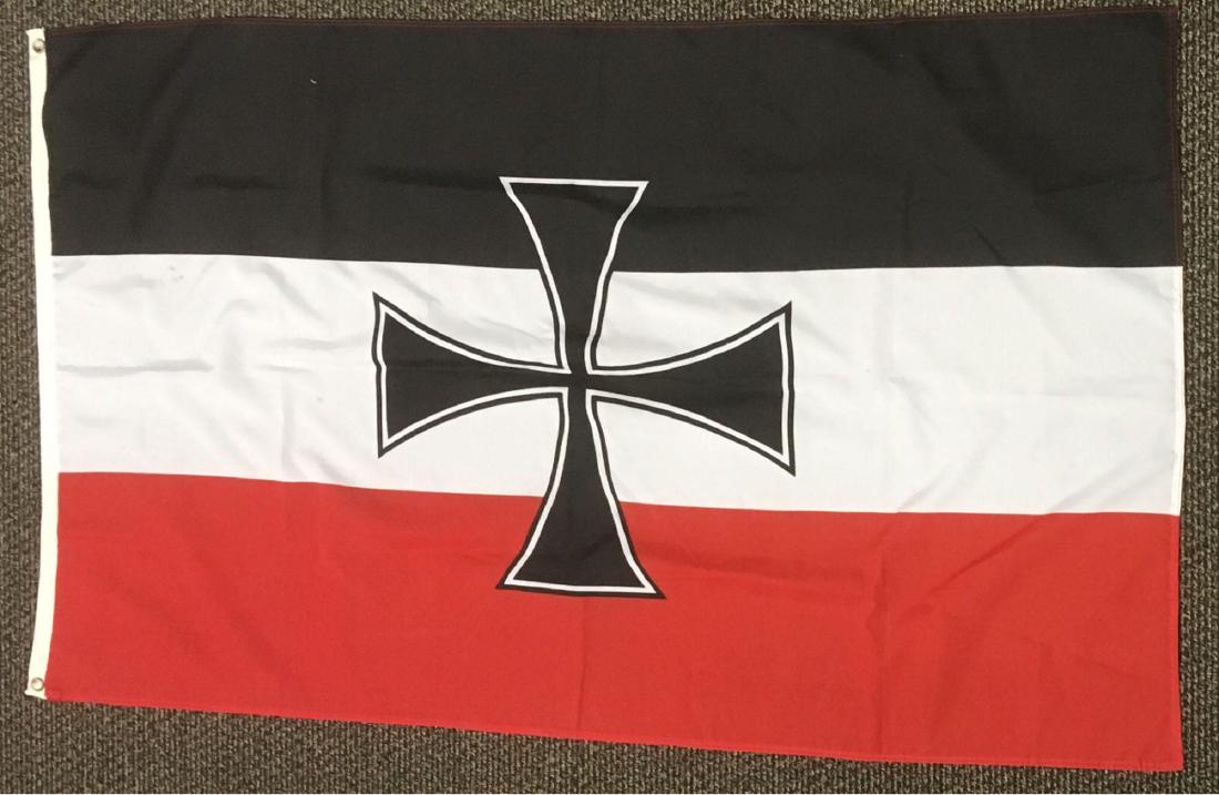 German War Navel Jack and War Ensign Flag: German War Navel Jack and War Ensign Flag; a reproduction of a historic German flag. This flag was the German naval jack from 1903 - 1919 and the war ensign from 1933 - 1935. This flag is a print