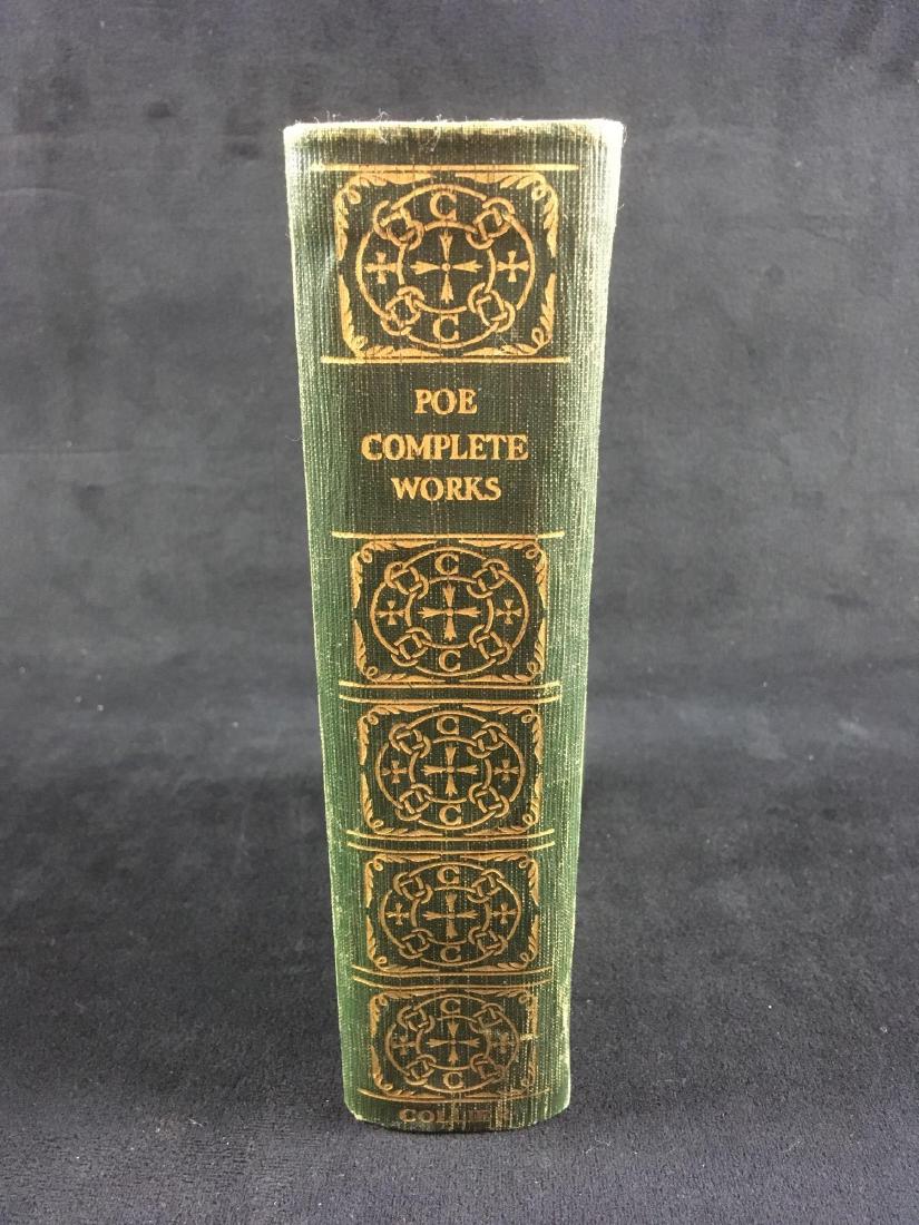 The Works of Edgar Allen Poe in One Volume: The Works of Edgar Allen Poe in One Volume. This book is in fair condition. It has some yellowing on the pages and the cover is slightly worn. The book measures 6" W x 7.75" L.Â