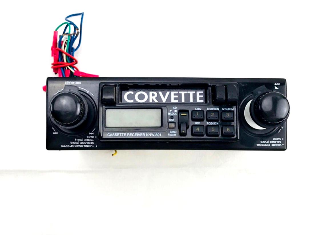 Chevrolet Corvette Radio 77-82 Custom Autosound: Custom autosound knw-801 Stereo Cassette player CVLV-601up.Â Controls aÂ CD changer which is not included.Â Fits 1977-1982 Chevrolet Corvette.Â It was working when pulled. Â