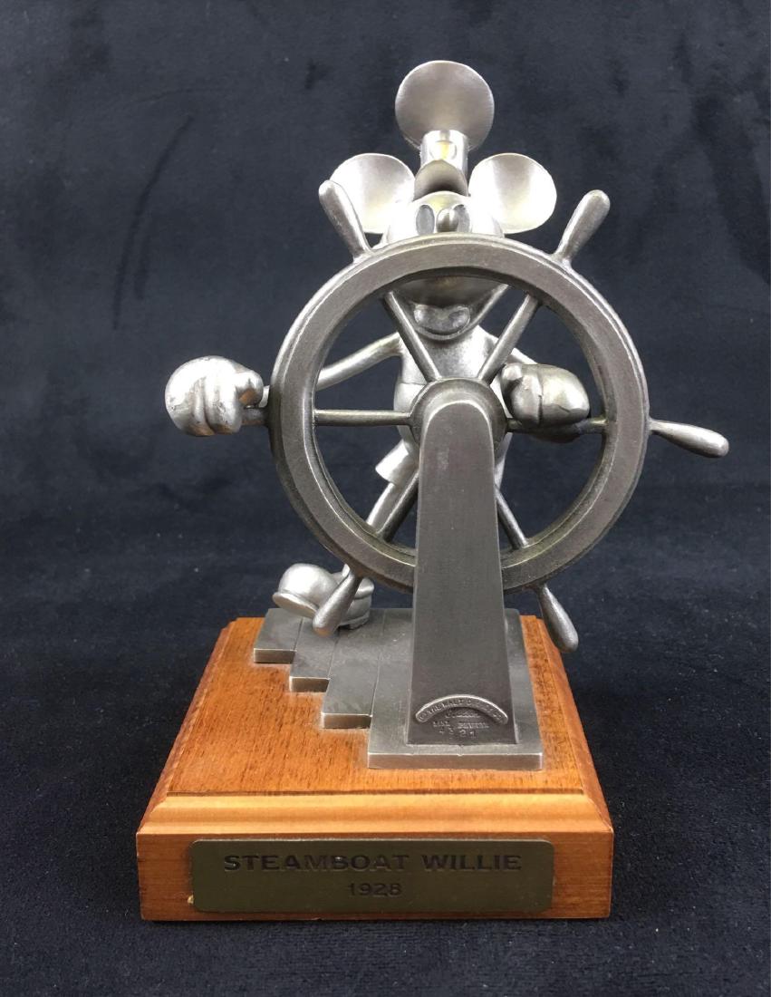 Walt Disney Limited Edition Pewter: Walt Disney Limited Edition Pewter pre-Mickey Â Steamboat Willie 1928Â by Hudson, Marked 1365/2500; the front brass label reads "Steamboat Willie 1928", the pewter label on the reverse reads "Fine