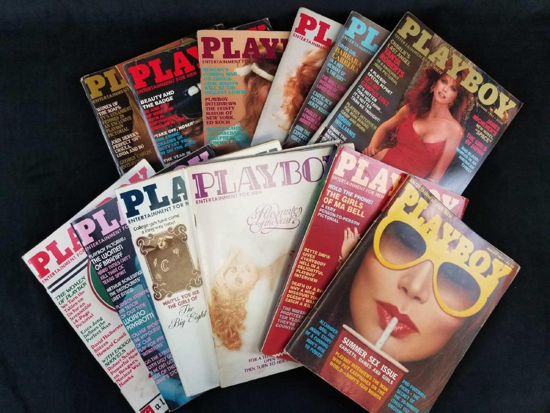 Playboy Magazines 1982 Complete Year: This Playboy's magazine complete year of 1982 is very good used condition with no known rips, tares or missing pages. This lot features: January's "Happy Anniversary Issue", February's "Man and Women