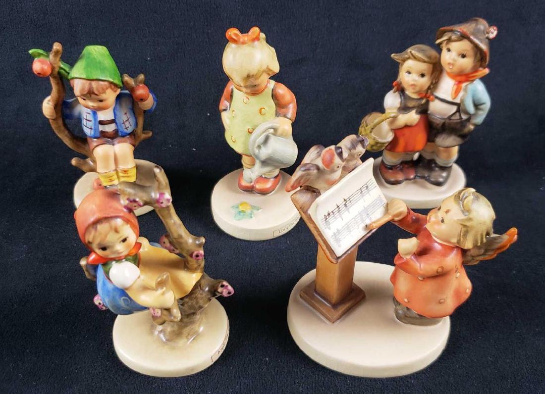 Lot of 5 Goebel Figurines: Lot of 5 Goebel Figurines. These figurines are in great condition. There is a small amount of soiling on the outside which needs to be cleaned off. This lot includes 1 "Apple Tree Boy" figurine (3.5" 
