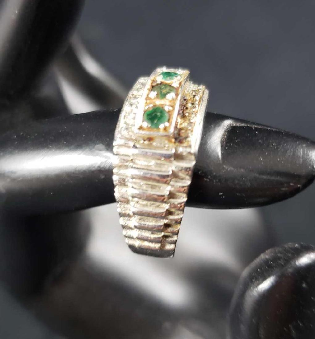 Nikolas Genuine Emerald and Sterling Silver Ring (1 of 9)