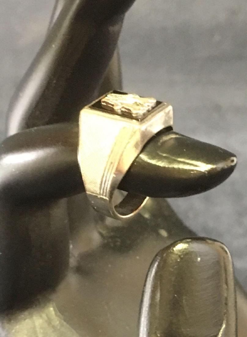 M or W Monogrammed Sterling Silver Ring (1 of 5)