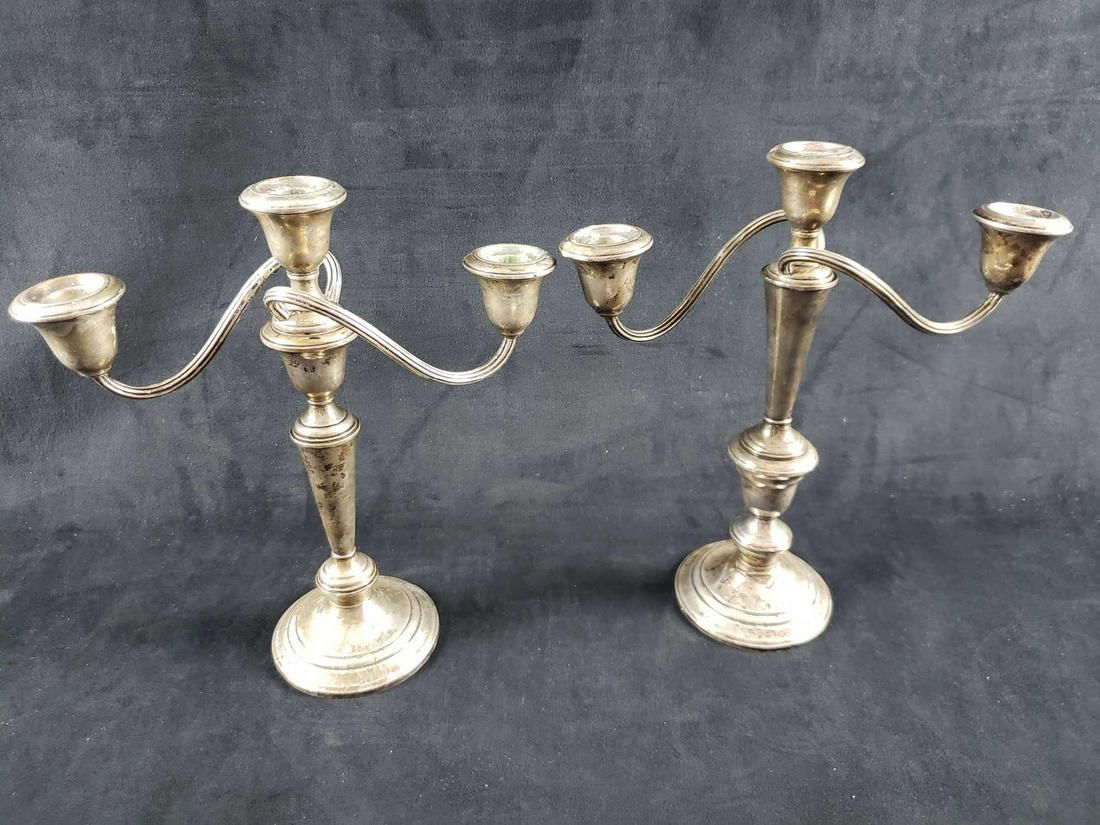 Two Gorham Sterling Weighted Candelabras (1 of 5)