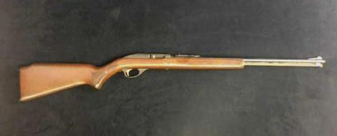 Vintage Marlin Fire Arms 22 LR Rifle: Vintage Marlin Fire Arms 22 LR Rifle; an older model that appears sat in storage for a very long time. The rifle is marked "Marlin Fire Arms" andÂ "Golden 50". It shows serial number 71515834. This