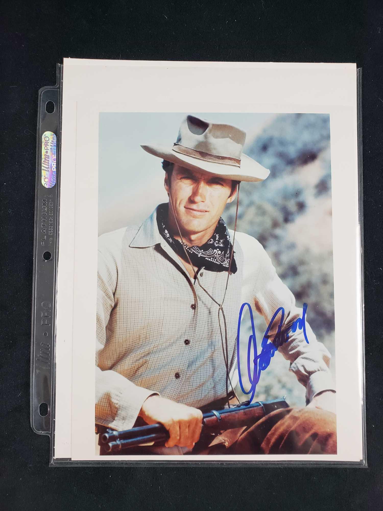 Autographed Press Photo Of Clint Eastwood From Rawhide Sep 04
